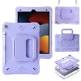 thumbnail image 1 of ShieldPlus Case for iPad iPad 9th/ 8th/ 7th Generation 10.2", Shockproof Case with Rotating Kickstand Handle Grip & Shoulder Strap & Pencil Holder, Sturdy Kids Case for iPad 10.2" (2021-2019),Purple, 1 of 5