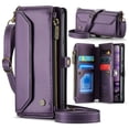 thumbnail image 1 of ShieldPlus for Google Pixel 7A Case, RFID Blocking Pixel 7A Wallet Case Crossbody for Women Men,Luxury PU Leather Magnetic Flip Zipper Strap Phone Case for Pixel 7A,Purple, 1 of 6