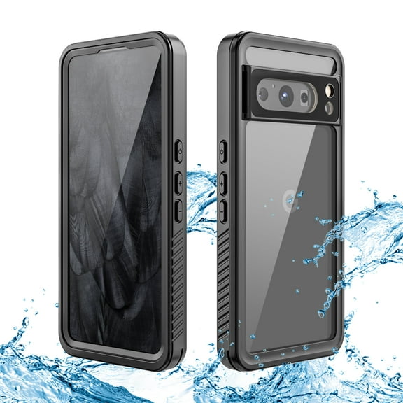 ShieldPlus for Pixel 8 Pro Case, IP68 Waterproof Dustproof Case with Built-in Screen Protector, Rugged Full Body Shockproof Protective Clear Cover for Google Pixel 8 Pro, Black