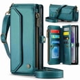 thumbnail image 1 of ShieldPlus for Samsung Galaxy A23 Case, RFID Blocking Galaxy A23 Wallet Case Crossbody for Women Men,Luxury PU Leather Magnetic Flip Zipper Strap Phone Case for Galaxy A23 5G,Green, 1 of 6