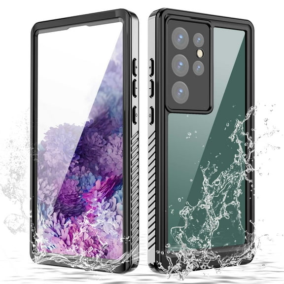 ShieldPlus for Samsung Galaxy S23 Ultra Case Waterproof, Built-in Lens & Screen Protector [Full Body Shockproof][Military Drop Proof][IP68 Underwater] Phone Case for Galaxy S23 Ultra 6.8 Inch, Black