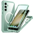 thumbnail image 1 of ShieldPlus for Samsung Galaxy S24 FE Case Magnetic Compatible with MagSafe, Built-in Screen Protector Full Body Military Grade Drop Protective Phone Cover Clear Case for Samsung Galaxy S24 FE,Green, 1 of 7