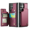 thumbnail image 1 of ShieldPlus for Samsung Galaxy S24 Ultra Case Wallet with Card Holder, for Samsung S24 Ultra Wallet Case for Women Men with RFID Blocking, Durable Kickstand Shockproof Case for Galaxy S24 Ultra,Winered, 1 of 7