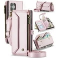 thumbnail image 1 of ShieldFlex for Samsung Galaxy S25 Ultra Wallet Case with 10 Card Slots Zipper Pocket,PU Leather Magnetic Flip Folio Wristlet Shoulder Strap S25 Ultra 5G Phone Case Wallet for Women Men,Pink, 1 of 7