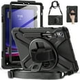 thumbnail image 1 of ShieldPlus for Samsung Galaxy Tab S9/ S9 FE 5G Tablet Case 2023, Tab S9/S8/S7 Case, 360 Rotating Hand Strap & Shoulder Strap & Stand, Drop-Proof Case for Galaxy Tab S9 FE 10.9"/ S9/S8/S7 11",Black, 1 of 11