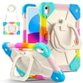 thumbnail image 1 of ShieldPlus for iPad 9th/8th/7th Generation Case, Shockproof Rugged Protective iPad Kids Case with 360° Rotating Stand Shoulder Strap for iPad 10.2-inch,Rainbow, 1 of 8