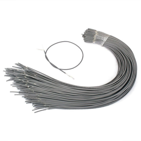 Shielded 1-Conductor Guitar Circuit Wire Hookup Wires Set of 20 - 51cm Gray