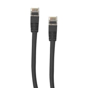 Shielded Cat5E Black Ethernet Cable, Snagless - Molded Boot, 50 Foot