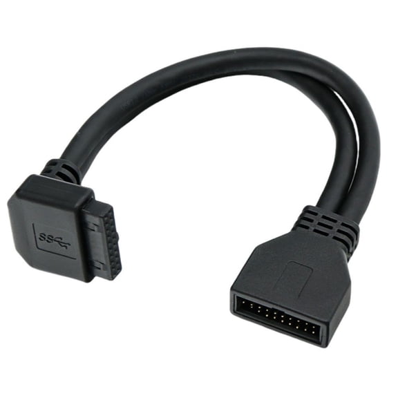 Shielded USB3.0 Extension Cord 25cm 90 Degree Bend For Server Rackmount Systems