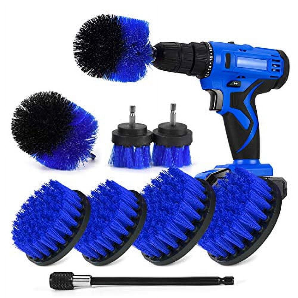 1pc White Bathroom Cleaning Brush Set With Corner Tile Grout Brush