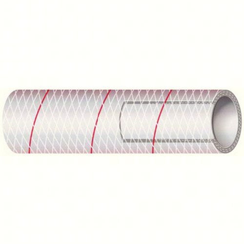 Shields Marine Hose Clear Reinforced Series 162 PVC Tubing with Red Tracer