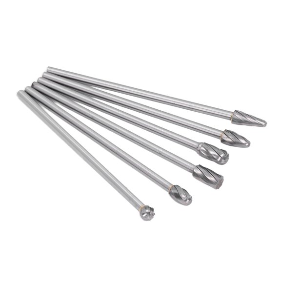 Shieny Carbide Burrs Set Cylinder Head Porting Kit, Tungsten Steel Carbide Burrs Set for Woodworking for Manufacturing Shop