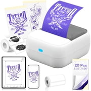 Shieny Mini Tattoo Stencil Printer&Thermal lable Printer,with 20 Pcs Tattoo Transfer Sheets,Inkless Art Printer for Beginners