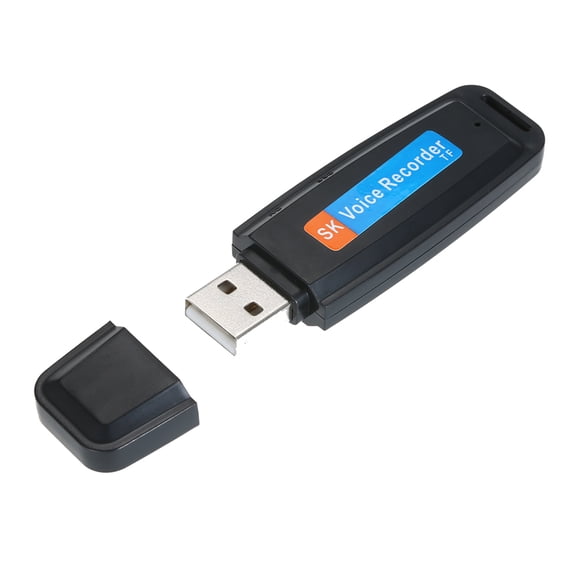 Shieny Mini USB Voice Recorder Usb Mini Portable USB Voice Recorder Rechargeable U-Disk Recorder One-Button Recording Storage Support 1-32G TF Card for Meeting Lecture Interview