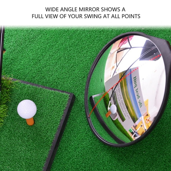 Shieny Mirror 360-Degrees Swing Putting Convex Mirror, Identify Bad Posture and Correct Movements with Wide Angle Mirror, Stand Steadily and Adjustable for Beginners and Enthusiasts