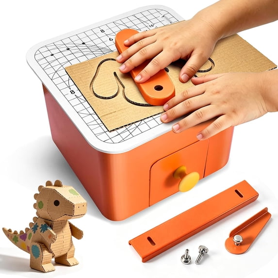 Shieny Safe Electric Cardboard Cutter, Up to 4mm Multi-Material DIY Tool, Recycled Box Paperboard Trimmer for School Art Class & Home Craft
