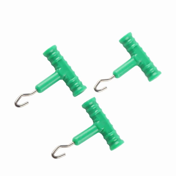 Shieny knot pullers 3pcs Knot Rig Puller, Plastic Grip Carbon Steel Fishing Baiting Tool Set, Makes Tying Rigs Less Fiddly, Ideal for Carp Hair Rigs, Easy to Use