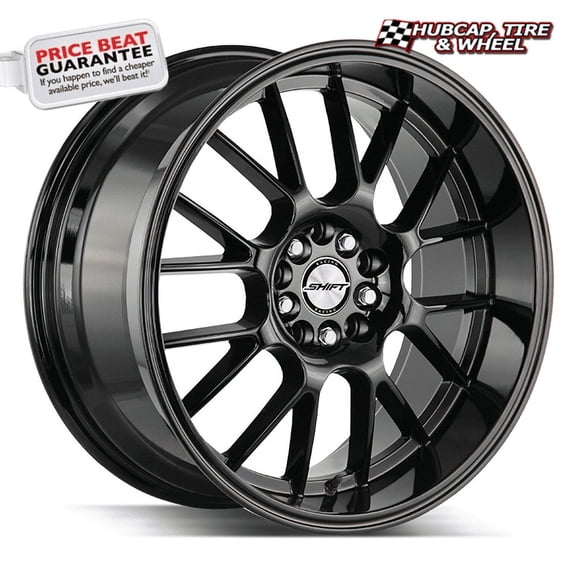 Shift Crank 18X8.5 All Gloss Black Custom Wheel- 5x100 Bolt Pattern, 30mm Offset