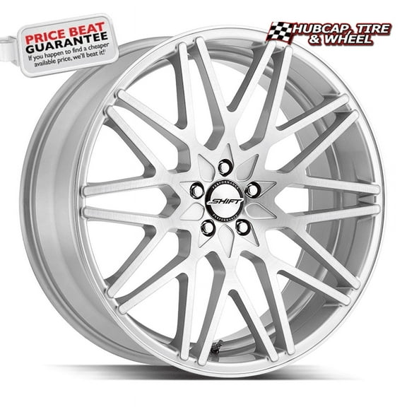 Shift Formula 20X8.5 Brushed Face Silver Custom Wheel- 5x114.3 Bolt Pattern, 35mm Offset