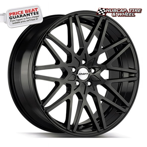 Shift Formula 22X9 All Gloss Black Custom Wheel- 5x115 Bolt Pattern, 15mm Offset