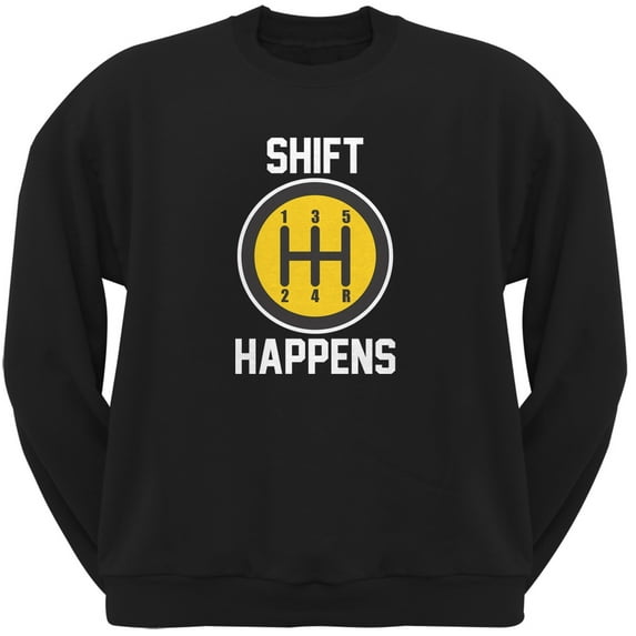 Shift Happens Black Adult Sweatshirt - Small