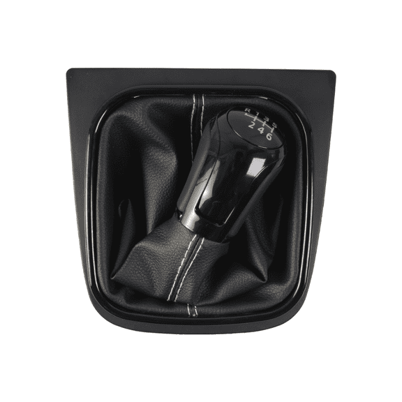 Shift Knob Dustproof Cover For Golf MK5 MK6 For JETTA Rabbit 2004-2014 Plastic Leather Gear Shift Boot Car Interior Styling Enhanced Grip Wear-Resistant Easy Installation(6R)