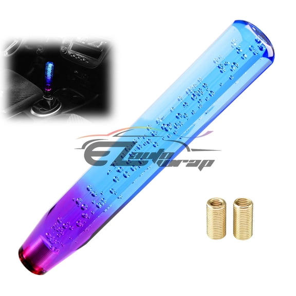 Shift Knob Stick Crystal Transparent Bubble Purple Blue Throw Gear Shifter 30cm