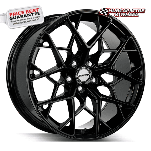 Shift Piston 18X8.5 All Gloss Black Custom Wheel- 5X120 Bolt Pattern, 35mm Offset
