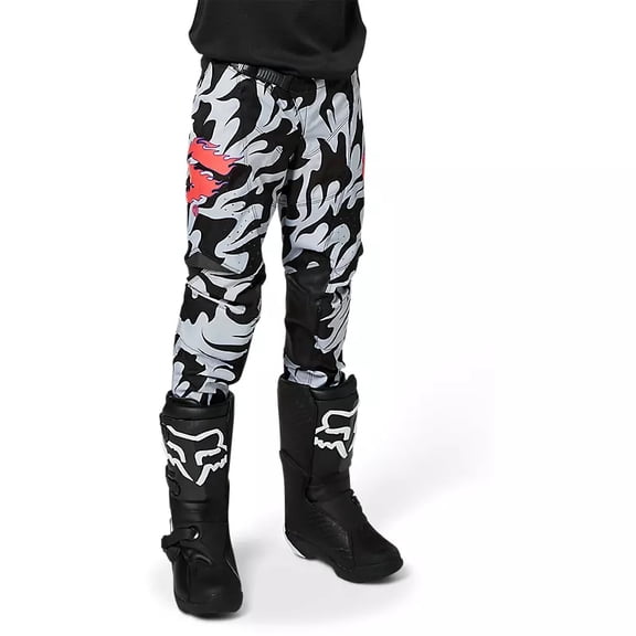 Shift White Label Flame Youth Pants (24, Gray/Black)