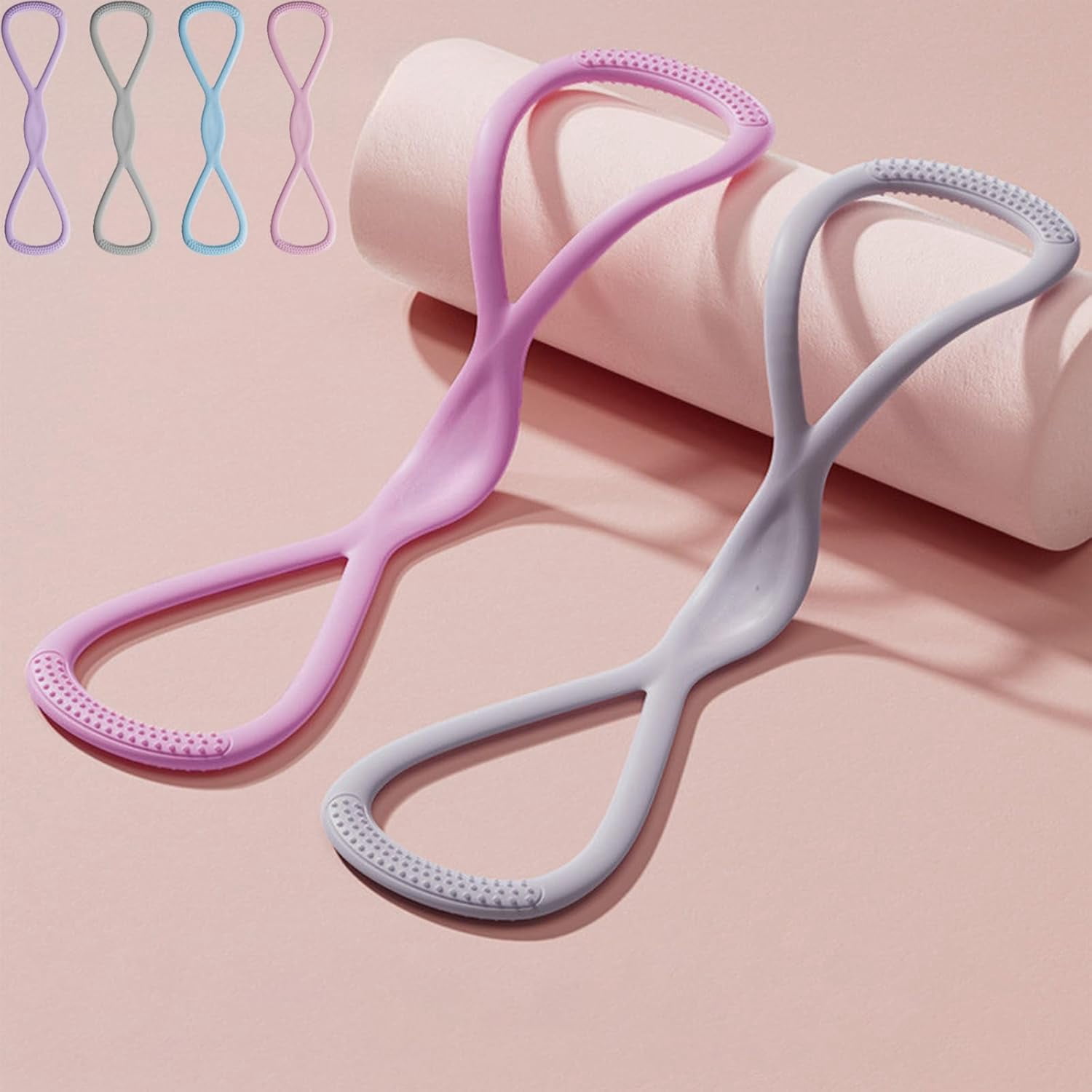 Shiftalter Resistance Bands, Figure 8 Exercise Bands for Women Men, Fitness Band for Workout Home Gym Stretching Pilates