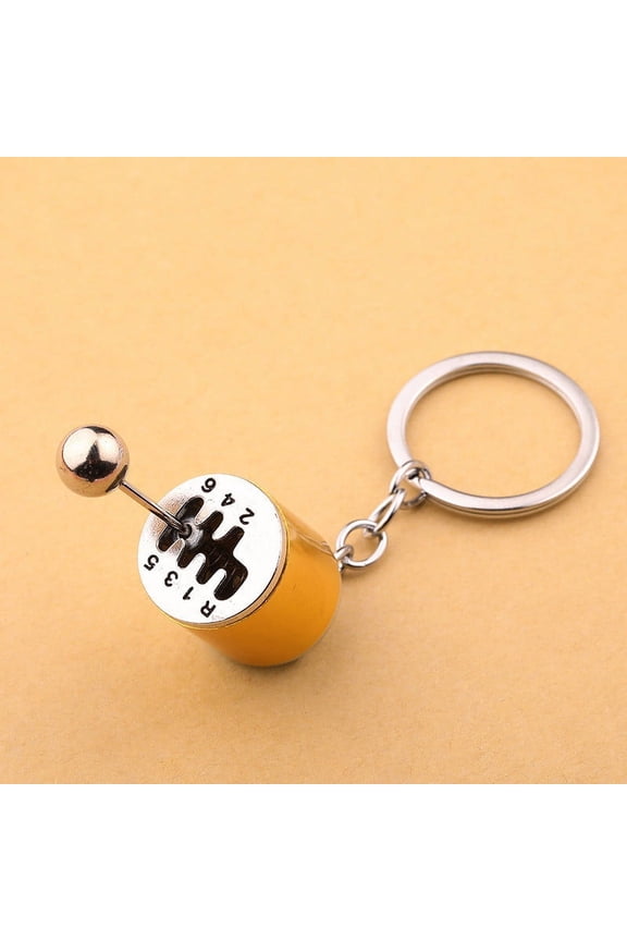 Shifter Gear Keychain, 6 Speed Gear Box Shifter Keychain Key chain Ring, Mini Car Gear Shift Stick Knob Keyring, Car Key Fob Keychain Accessories