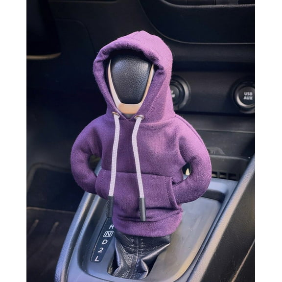 Shifter knob hoodie cover car gear shift lever hooded clothes cover-Purple