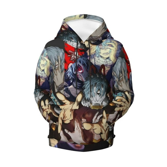 Shigaraki Tomura Teen Boys Girls Hoodies 3D Printed Hooded Sweatshirts for Kids Long Sleeve Casual Unisex Pullovers with Pockets