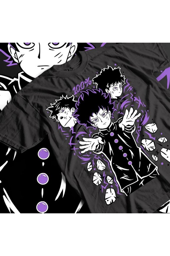 Shigeo Kageyama Mob Graphic Tee - Powerful Psychic Esper 100% Shirt