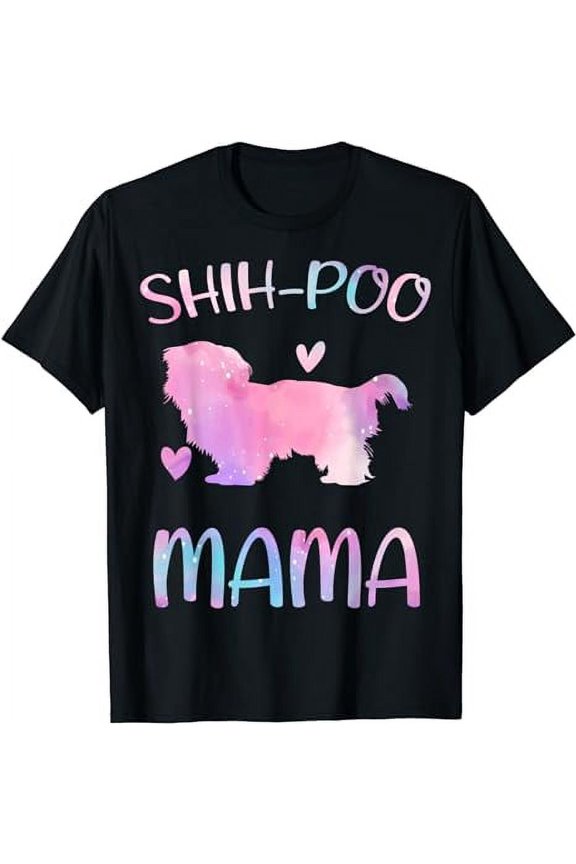 Shih-Poo Dog Mom Dad Dog Lover Funny Dog Owner T-Shirt