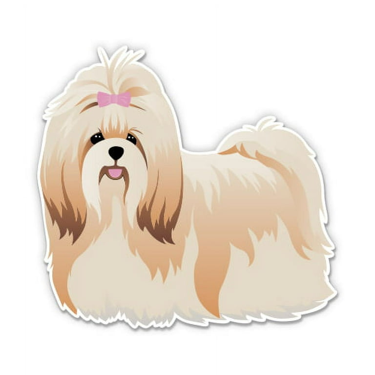 Shih tzu sticker for car sales