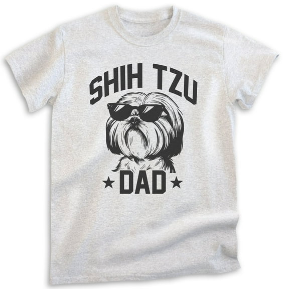Shih Tzu Dad, Unisex Men's Shirt, Shih Tzu Owner, Funny Dog Dad Gift, Heather Ash, X-Small