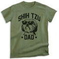 thumbnail image 1 of Shih Tzu Dad, Unisex Men's Shirt, Shih Tzu Owner, Funny Dog Dad Gift, Heather Military Green, Medium, 1 of 6