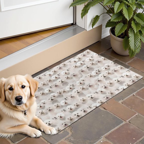 Shih Tzu Dog Door Rugs,Washable Non Slip Door Mats Indoor,Decorative Door Mats,Entry Mat Indoor for Entrance,Bedroom,Kitchen,Bathroom,16"x24"