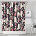 thumbnail image 1 of Shih Tzu Dog and Flower Floral Shower Curtain 72"x84" ,Bathroom Decorative Shower Curtains Set with 12 Hooks,Modern Waterproof Washable Shower Curtain, 1 of 6