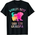 thumbnail image 1 of Shih Tzu Dog Grandma Shirt, World’s Best Shih Tzu Grandma T-Shirt men and women can wear, black, white, gifts, 1 of 4