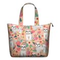 thumbnail image 1 of Shih Tzu Dog and Pioneer Flower Travel Tote Bags for Women Carry On,Large Weekender Bags for Women Travel,Multi Functional Duffle Bag for Work,Shopping,Sports, 1 of 5