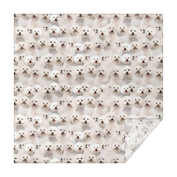 Shih Tzu Dog Square Tablecloth,Waterproof Square Table Cover,Wipeable Spillproof Washable Table Cover for Home Kitchen Party Decor 52"x52"(132x132cm)