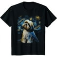 thumbnail image 1 of Shih Tzu Dog Starry Night Dogs Lover Gifts Graphic T-Shirt, 1 of 3