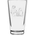 thumbnail image 1 of Shih Tzu Dog Themed Etched All Purpose 16oz Libbey Pint Glass, 1 of 1