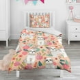 thumbnail image 1 of Shih Tzu Dog and Floral Duvet Cover and Pillowcase Set for Single Bedding, Bedroom Accessories for Kids Teens, 1 of 5