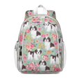 thumbnail image 1 of Shih Tzu Dog and Flower Floral Backpack for School,Cute School Bag,Schoolbag with Adjustable Shoulder Straps & Padded Back,15"x11.42"x5.5", 1 of 6