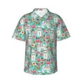 thumbnail image 1 of Shih Tzu Dogs Lovers Flower Floral Men'S 3d Print Casual Button Down Shirts, Novelty Hawaiian Short Sleeves S, 1 of 7
