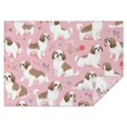 thumbnail image 1 of Shih Tzu Dogs and Pioneer Flower Rectangle Tablecloth 60"x84",Waterproof Polyester Rectangle Table Cloth, Wipeable Spillproof Polyester Tablecloth for Dining, Camping, Indoor and Outdoor, 1 of 5
