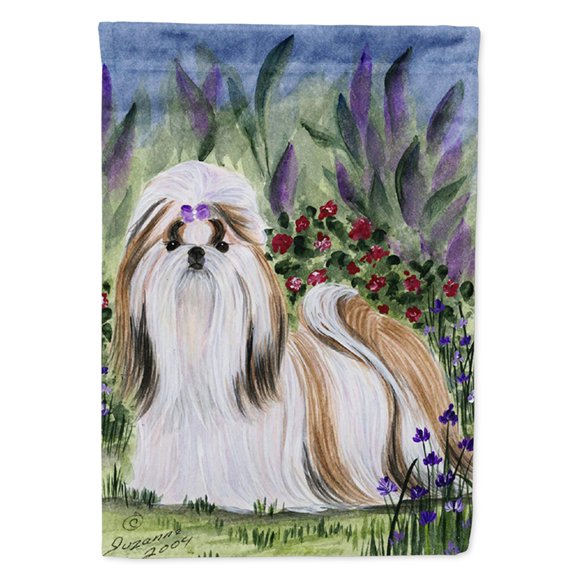 Shih Tzu Flag Canvas House Size